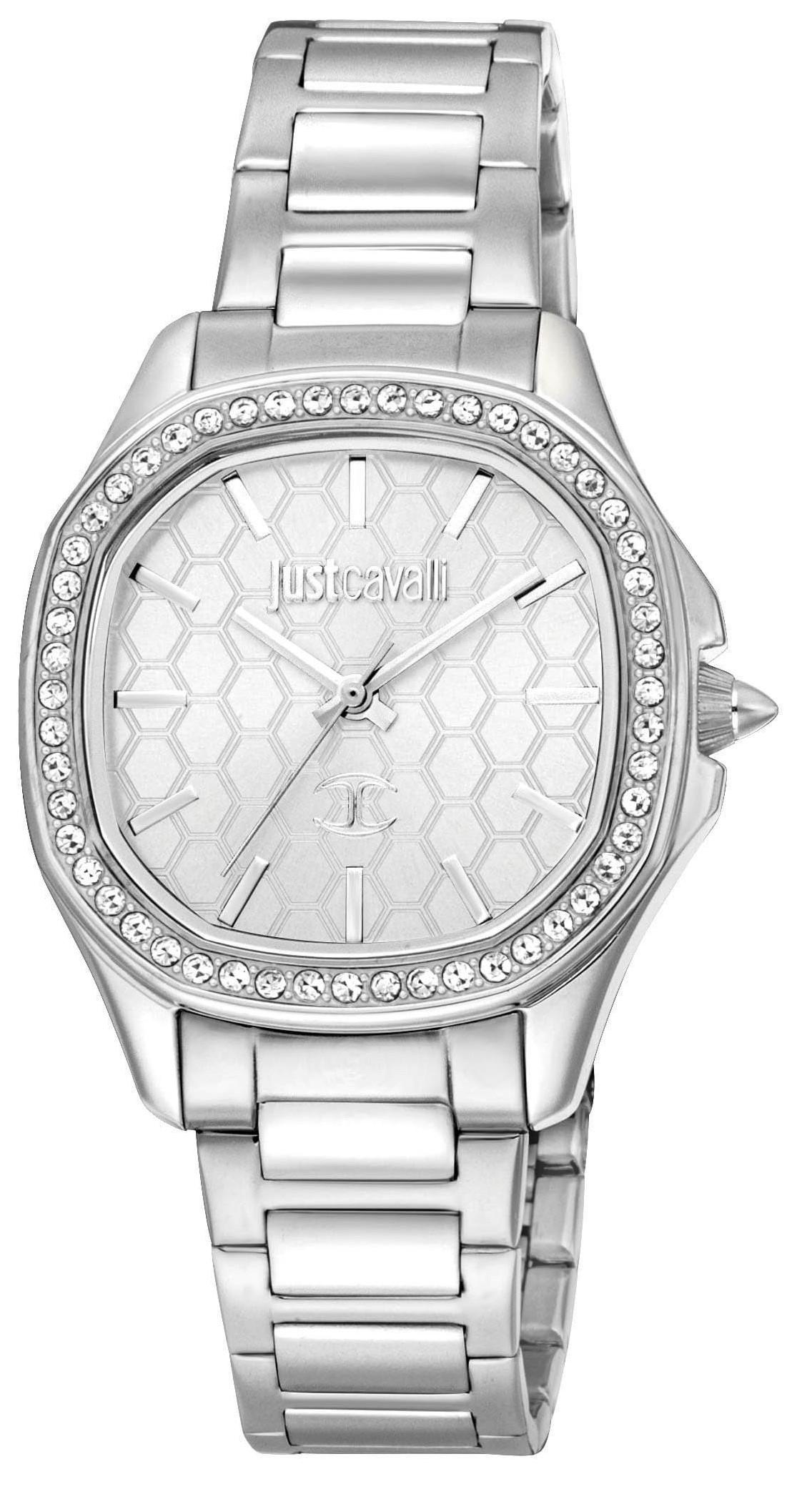JUST CAVALLI Quadro - JC1L263M0045, Silver case with Stainless Steel Bracelet