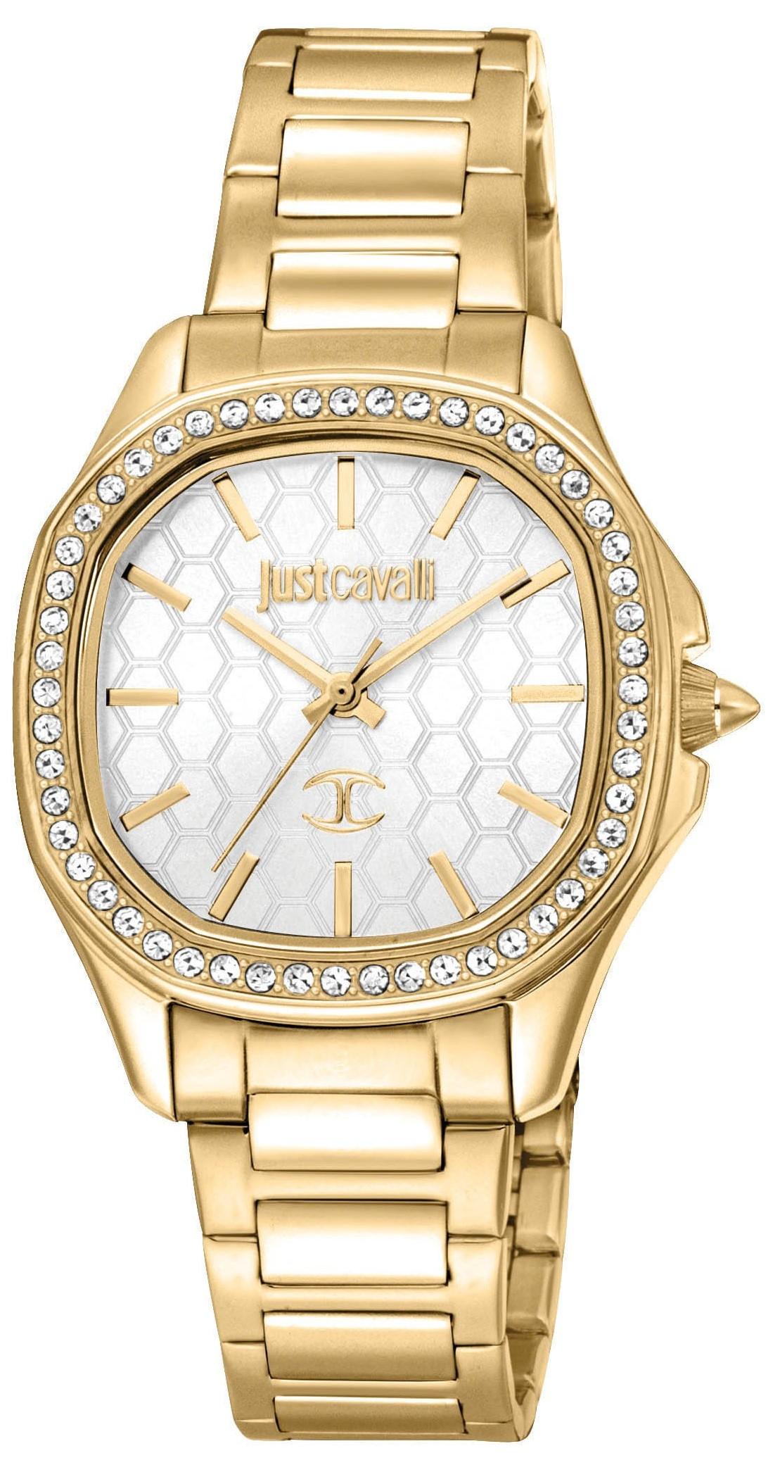 JUST CAVALLI Quadro - JC1L263M0055, Gold case with Stainless Steel Bracelet
