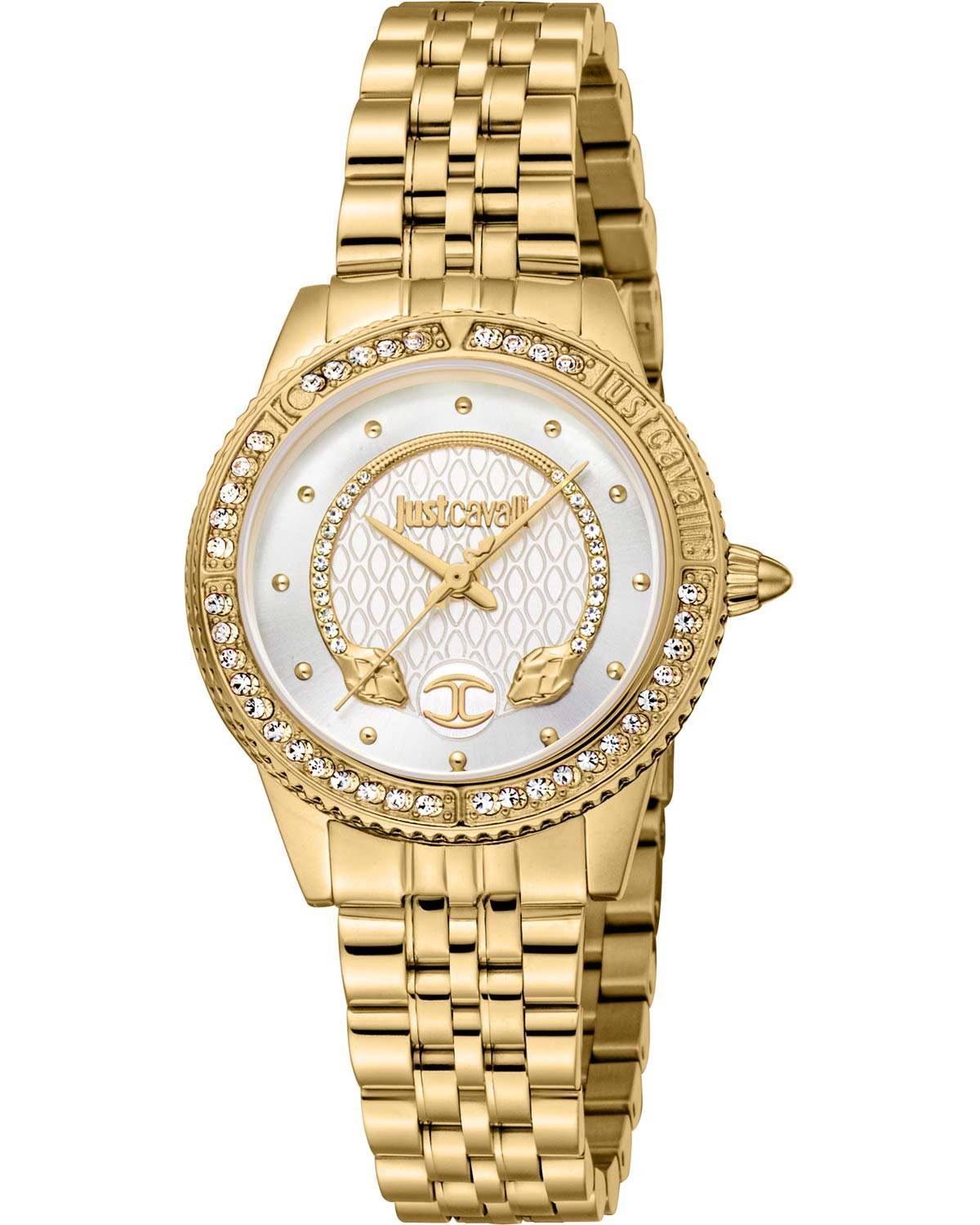 JUST CAVALLI Snake Crystals - JC1L275M0045, Gold case with Stainless Steel Bracelet