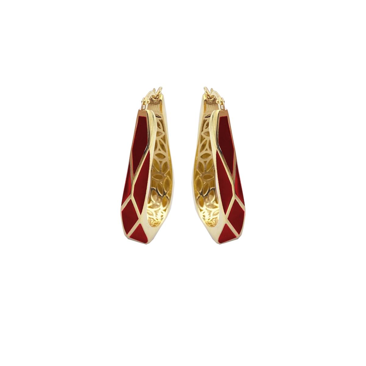  LABRIORO Σκουλαρίκια από Ασήμι 925 Gold Art.2078/G 2025