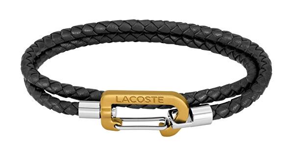 Lacoste Jewellery LACOSTE Βραχιόλι από ανοξείδωτο ατσάλι & δέρμα Black 2040316