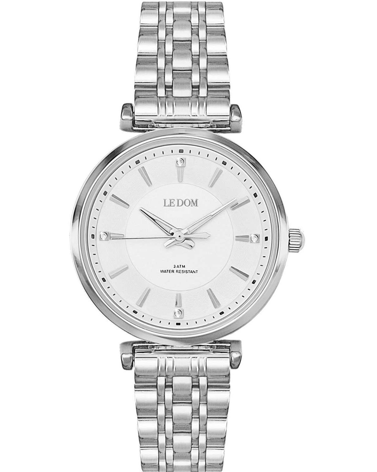 Le Dom LE DOM Bliss Crystals - LD.1497-1, Silver case with Stainless Steel Bracelet