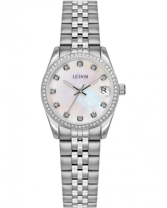 Le Dom LE DOM Dhalia Crystals - LD.1504-1, Silver case with Stainless Steel Bracelet