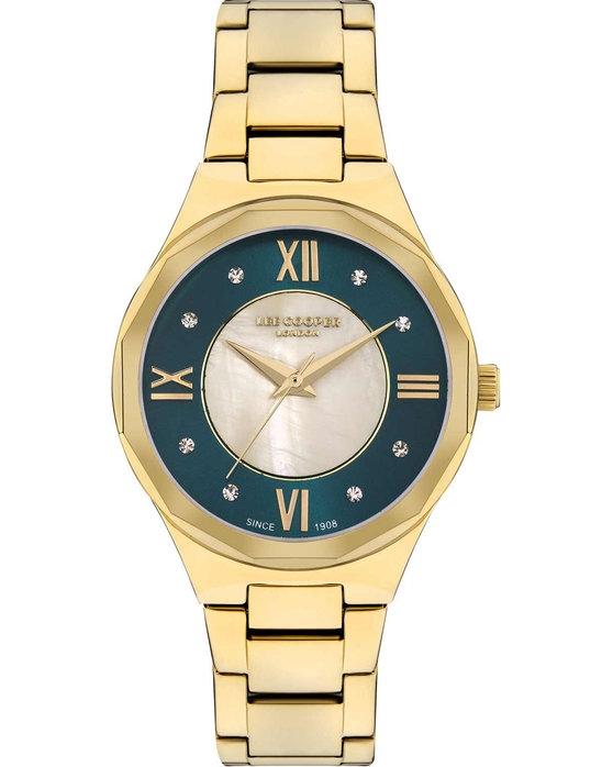  LEE COOPER Crystals Ladies - LC07922.170, Gold case with Metal Bracelet 2025