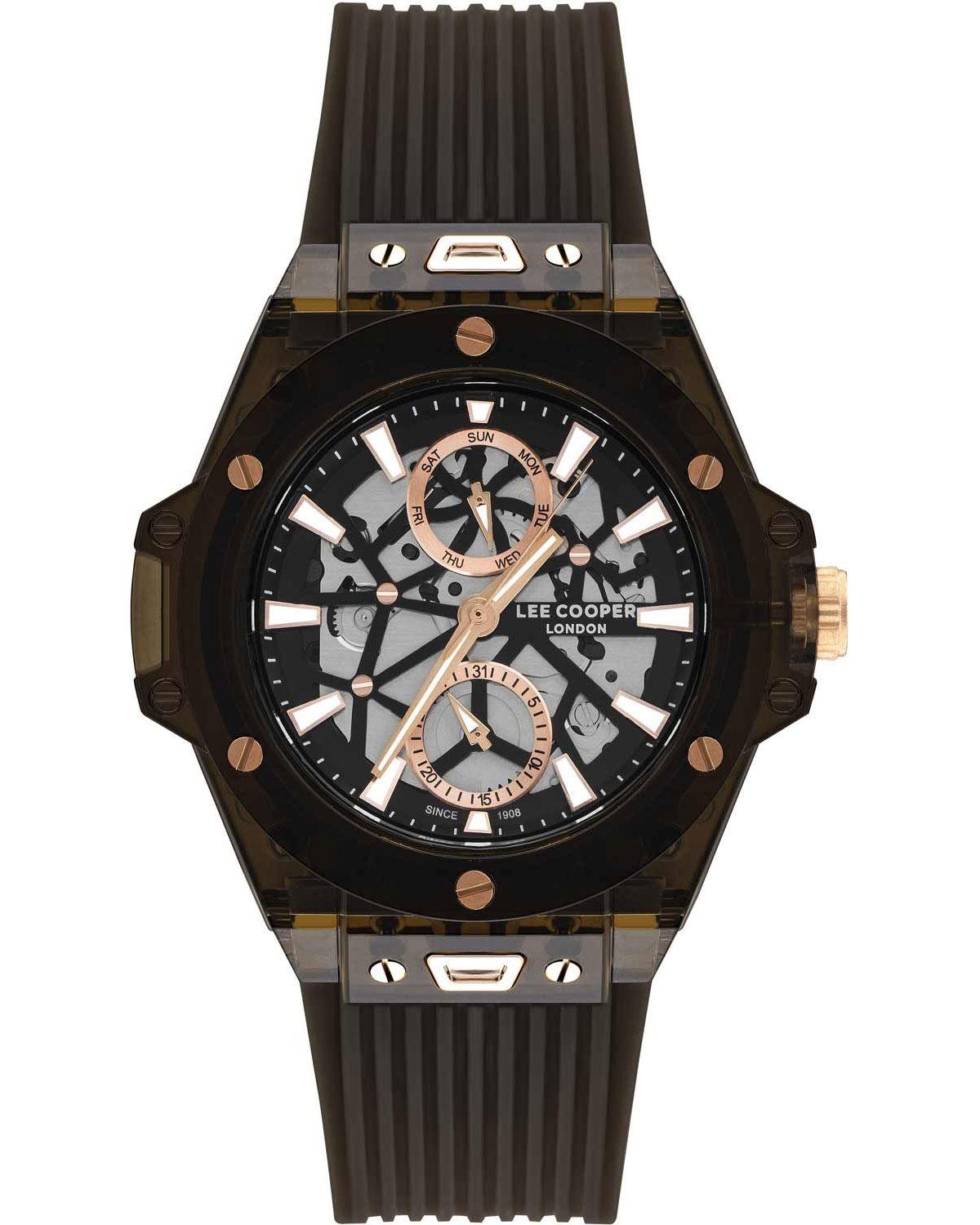 Lee Cooper LEE COOPER Men's - LC07975.051, Black case with Black Rubber Strap