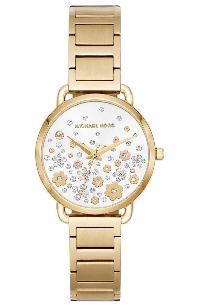 MICHAEL KORS Portia Crystals - MK3840, Gold case with Stainless Steel Bracelet