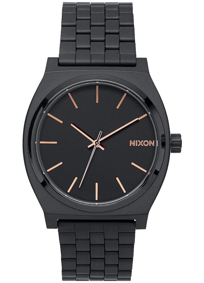 NIXON Time Teller - A045-957-00 , Black case with Stainless Steel Bracelet