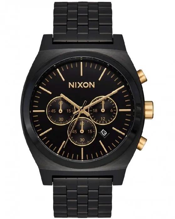 Nixon NIXON Time Teller Chronograph - A972-5326-00 Black case with Stainless Steel Bracelet