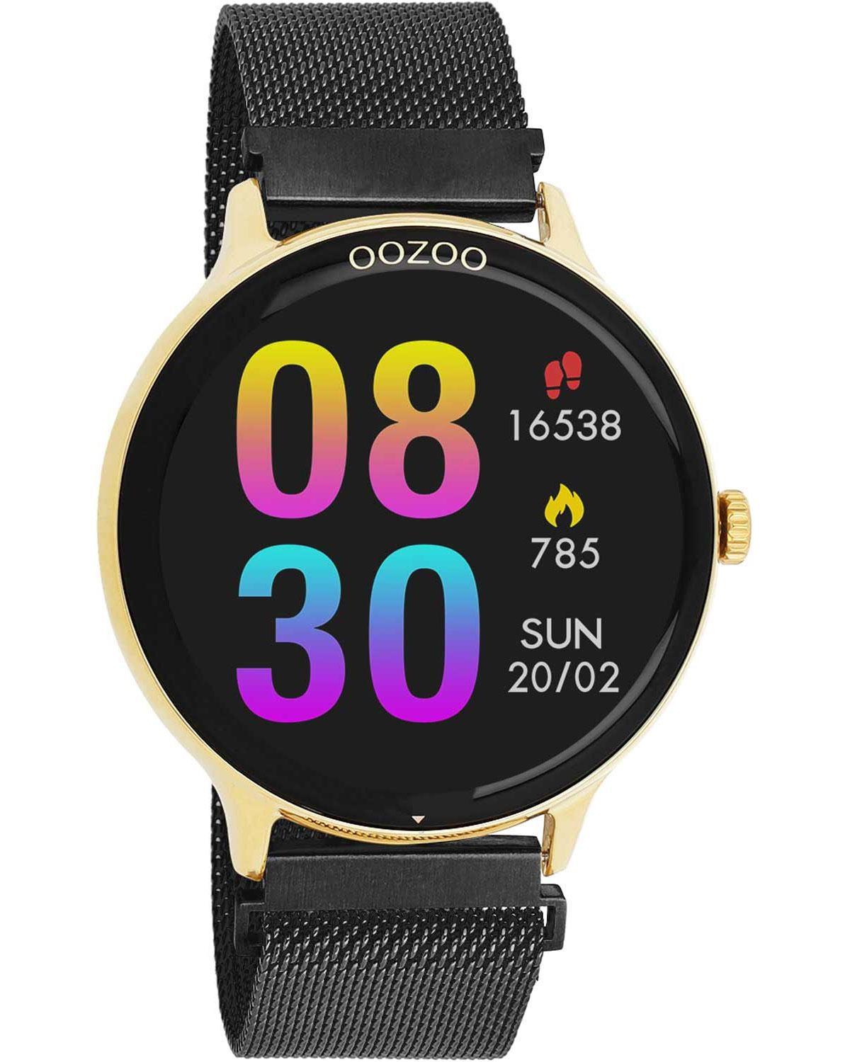 Oozoo OOZOO Smartwatch - Q00137, Gold case with Stainless Steel Bracelet