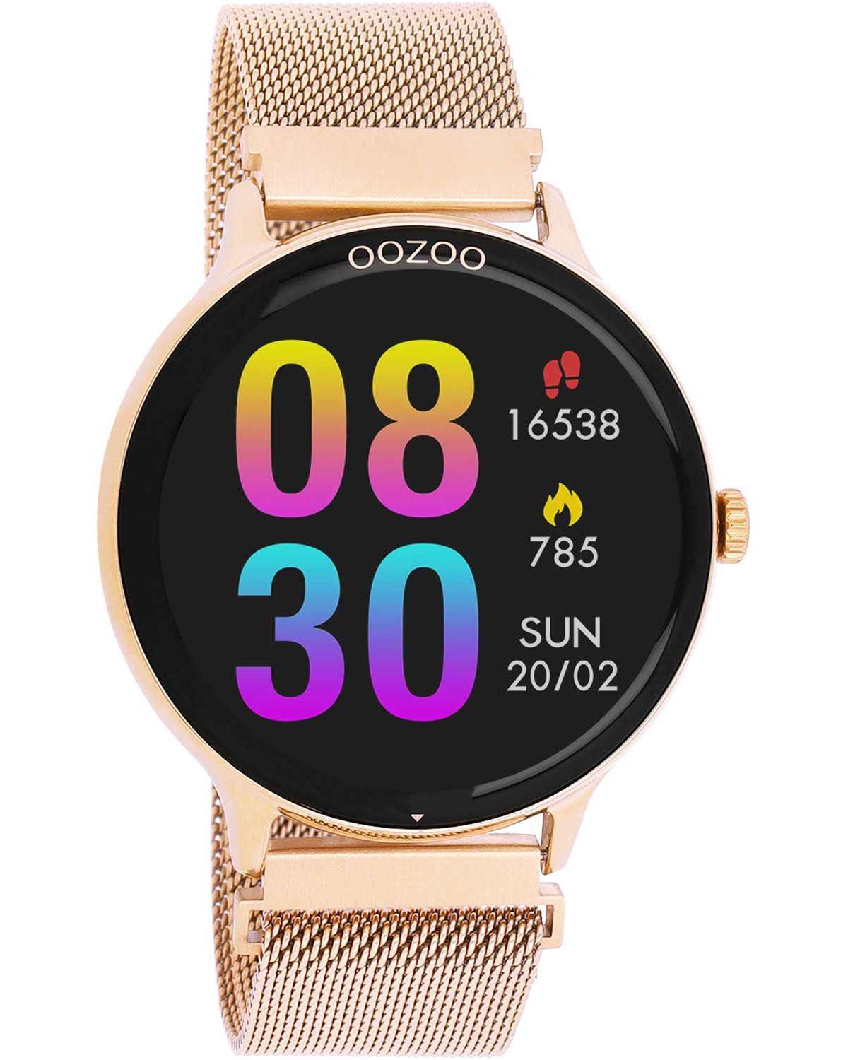 Oozoo OOZOO Smartwatch - Q00138, Rose Gold case with Stainless Steel Bracelet