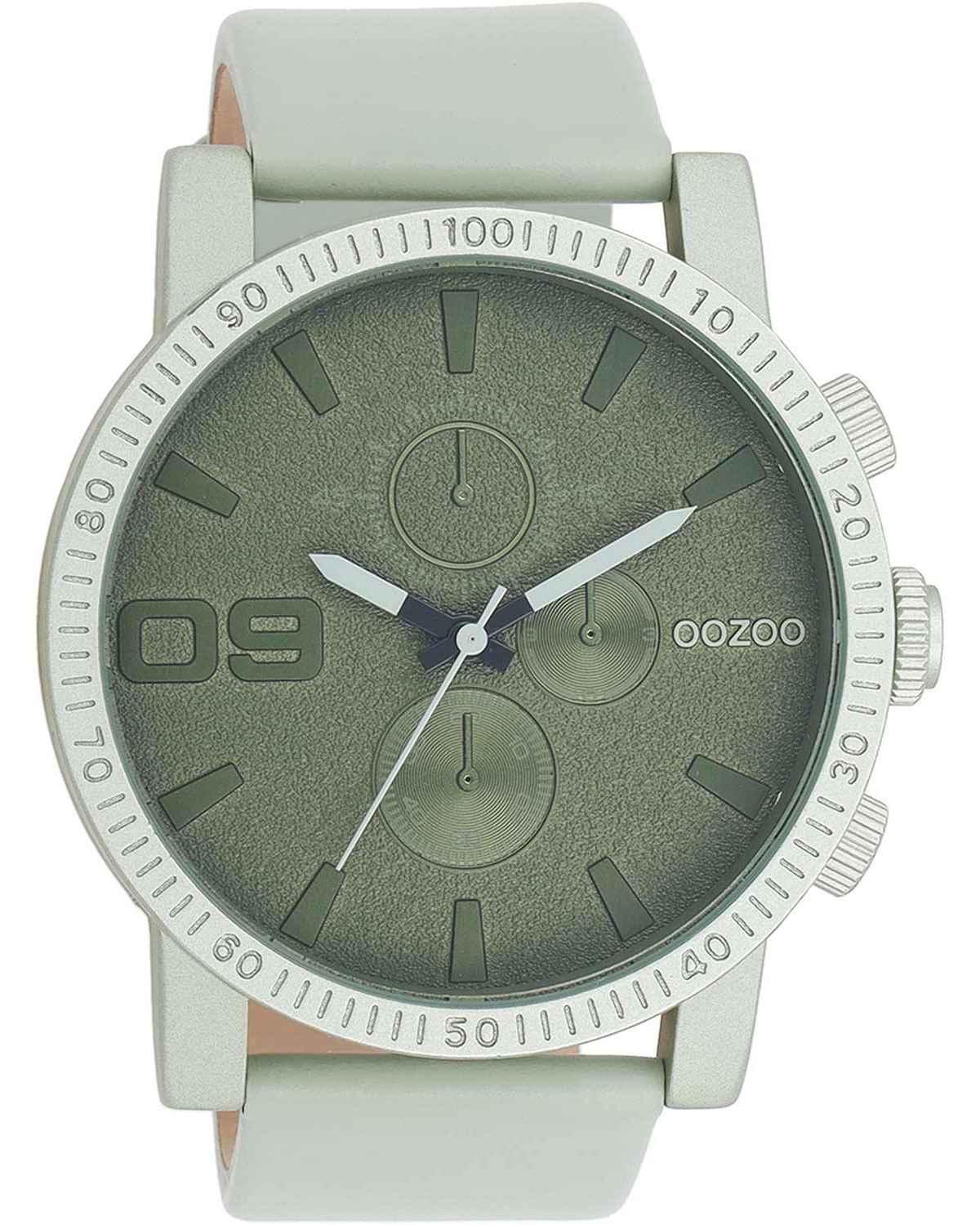 Oozoo OOZOO Timepieces - C11215, Light Green case with Light Green Leather Strap