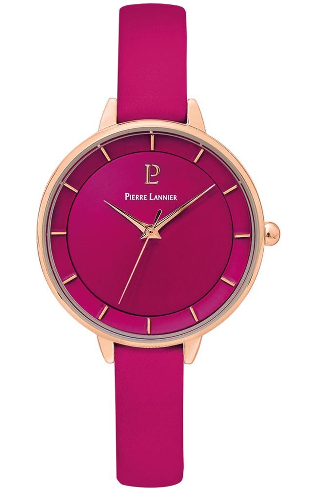 PIERRE LANNIER Asteroide - 001H955, Rose Gold case with Fuchsia Leather strap