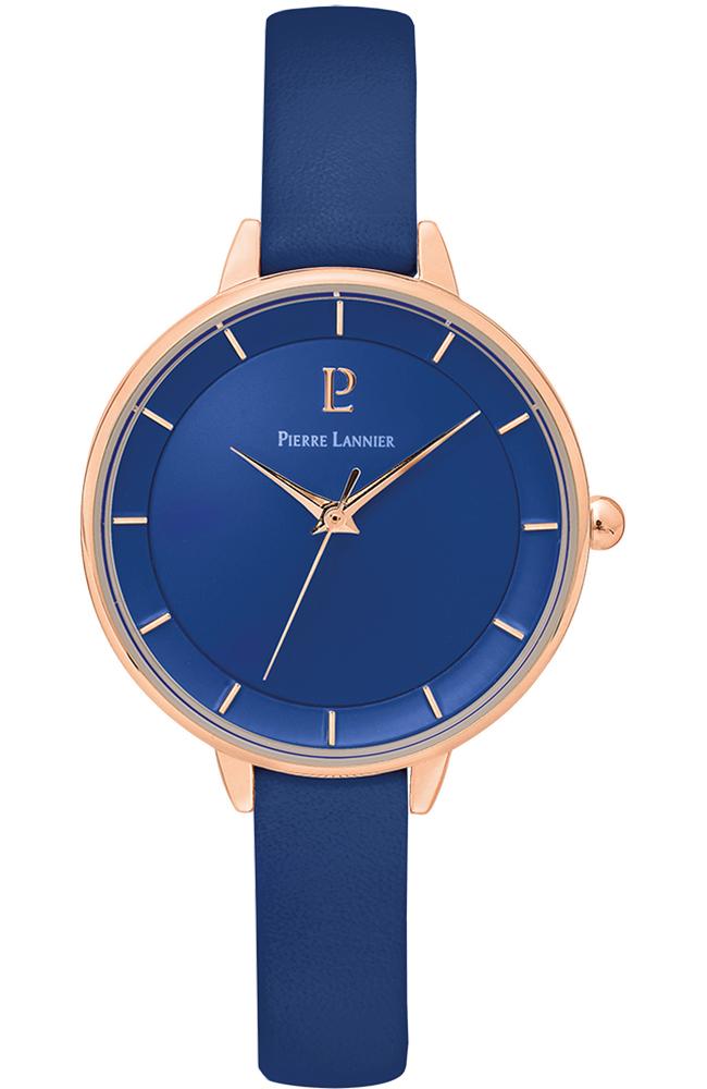 PIERRE LANNIER Asteroide - 001H966, Rose Gold case with Blue Leather strap