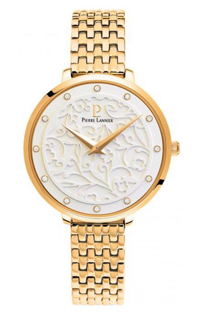 PIERRE LANNIER Eolia Crystals - 053J502 Gold case with Stainless Steel Bracelet