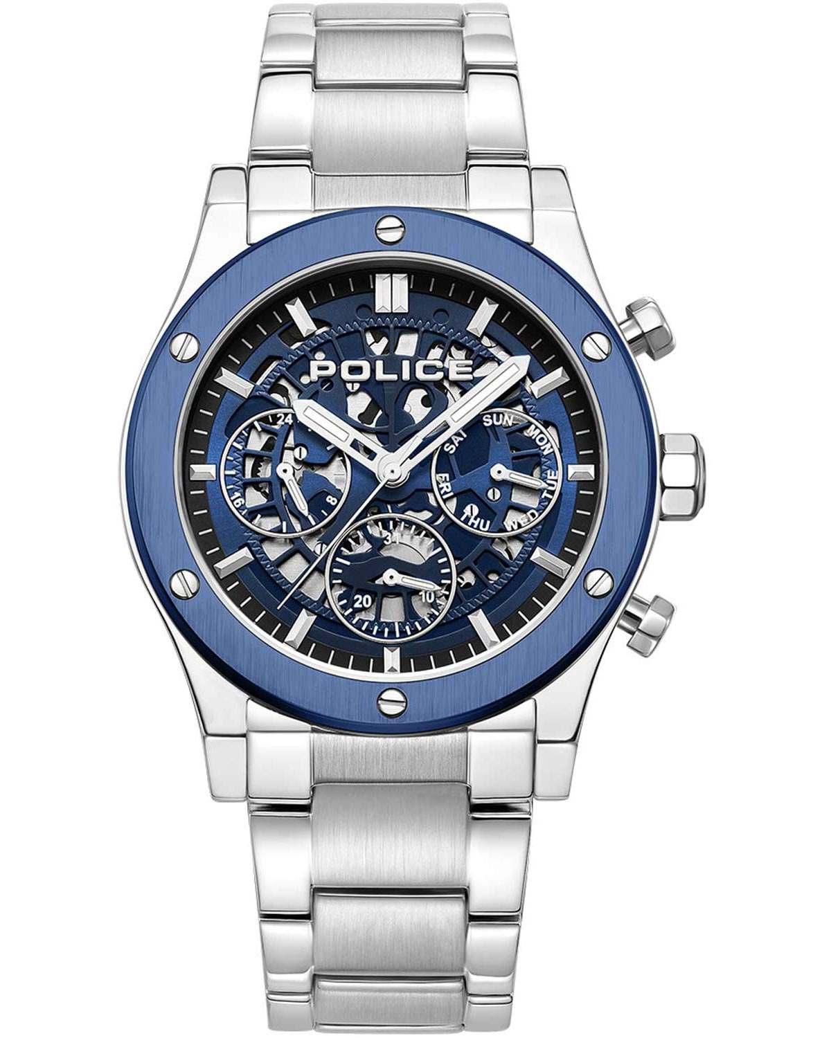 Police POLICE Knotty - PEWJK0006440, Silver case with Stainless Steel Bracelet