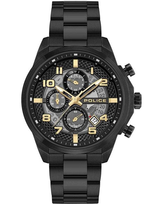 Police POLICE Soul Chronograph - PEWGK0053902, Black case with Stainless Steel Bracelet