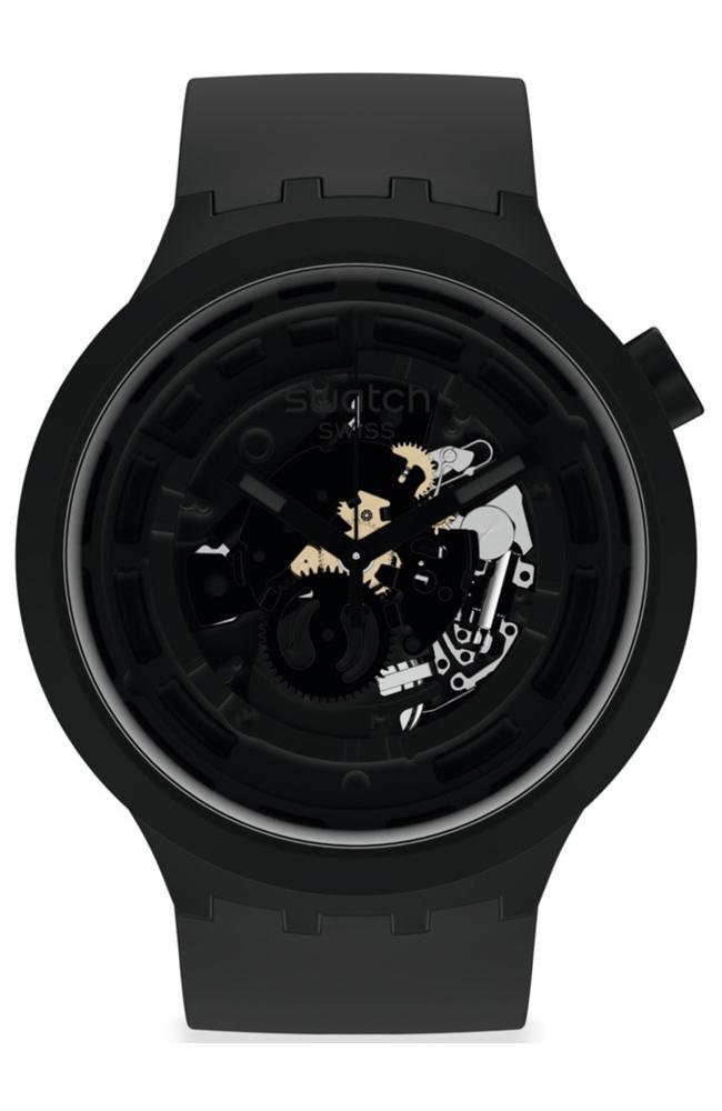 Swatch SWATCH Big Bold NEXT - SB03B100, Black case with Black Rubber Strap