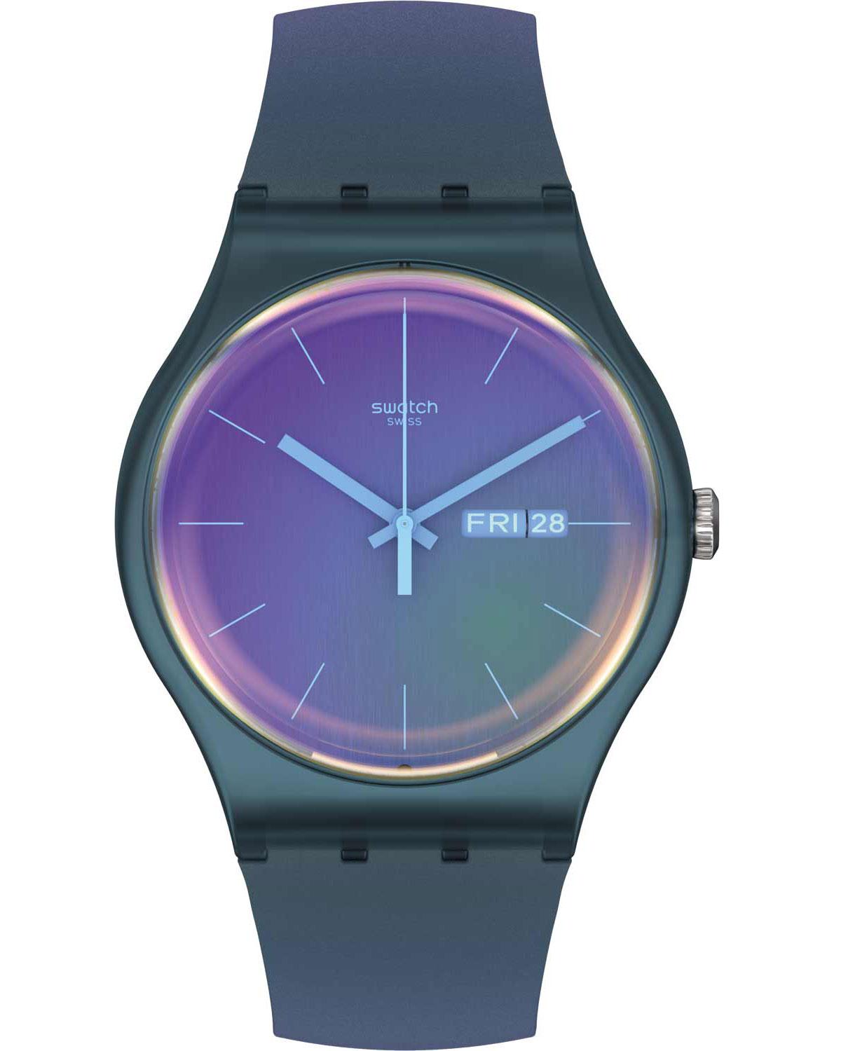 Swatch SWATCH Fade To Pink - SO29N707, Blue case with Multicolor Rubber Strap