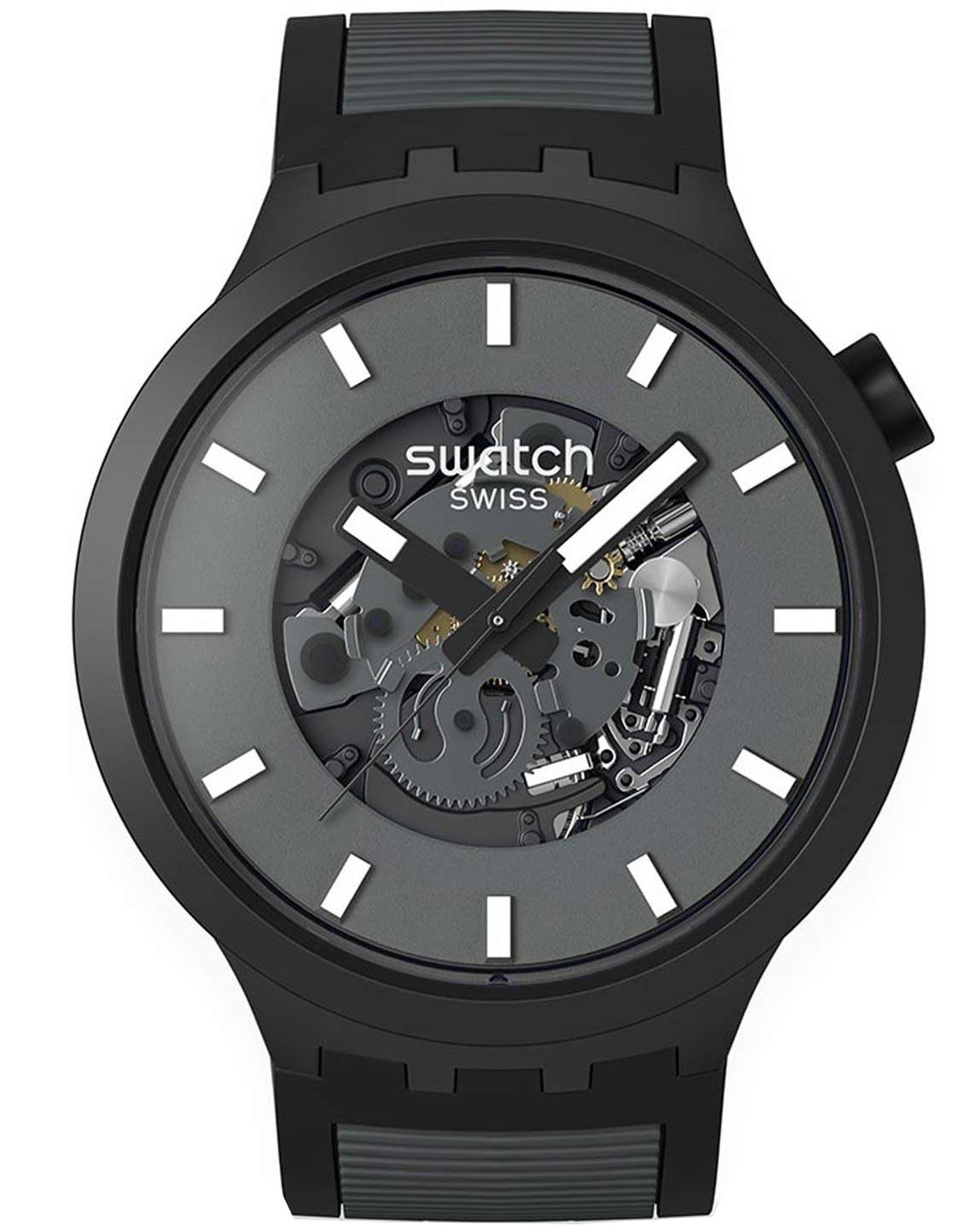 Swatch SWATCH Past The Horizon - SB05B113, Black case with Grey Rubber Strap