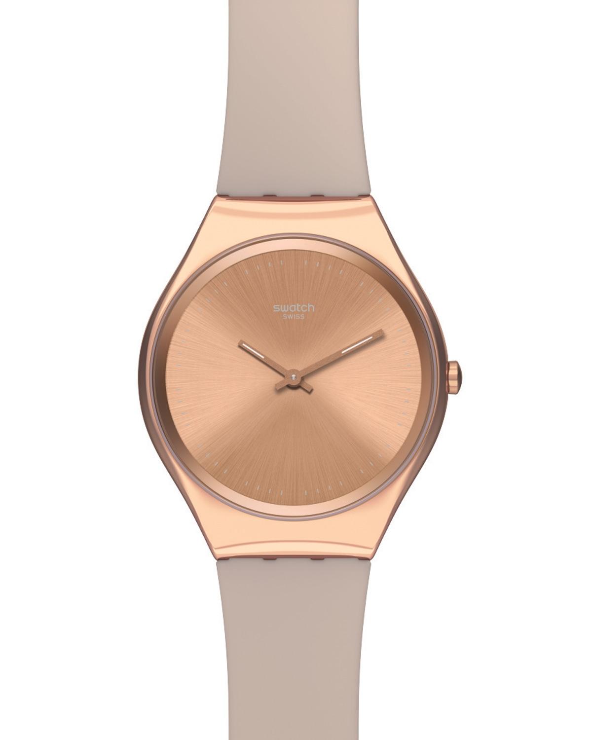  SWATCH Skinrosee - SYXG101 , Rose Gold Case with Beige Rubber Strap 2025