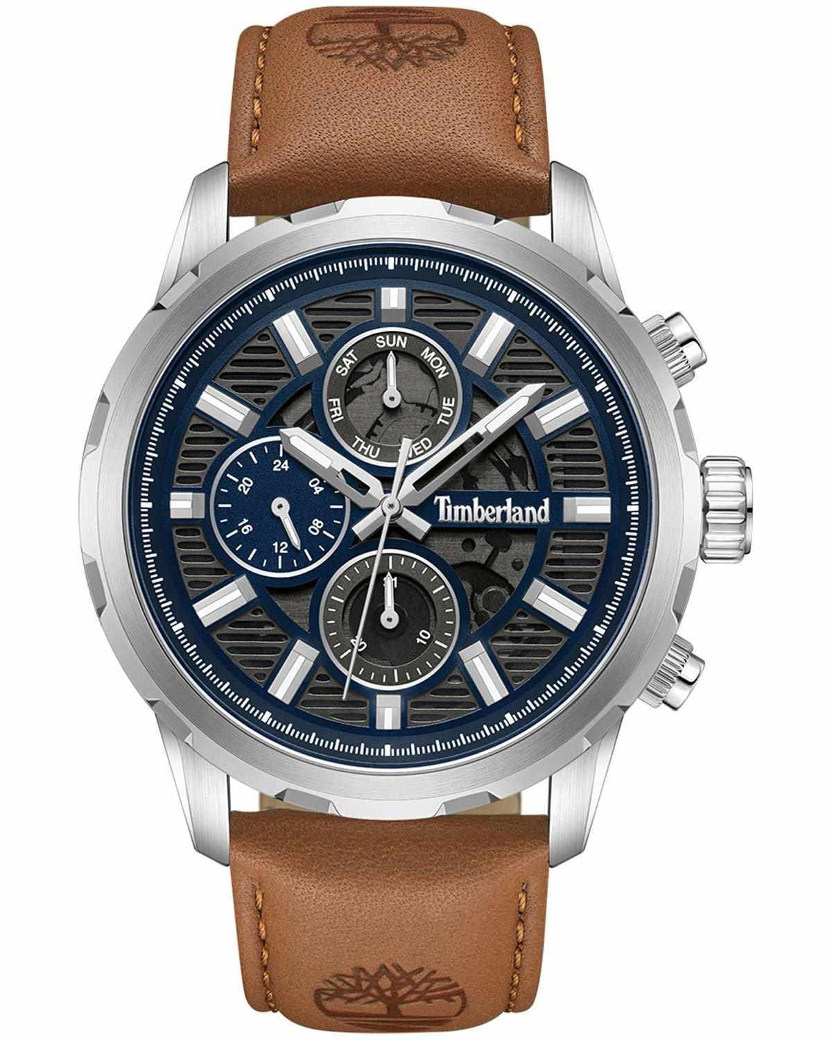 Timberland TIMBERLAND HAMPTON HARBOUR - TDWGF0056103, Silver case with Brown Leather Strap