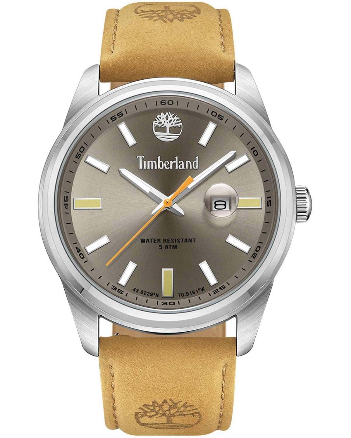 Timberland TIMBERLAND ORFORD - TDWGB0010803, Silver case with Brown Leather Strap