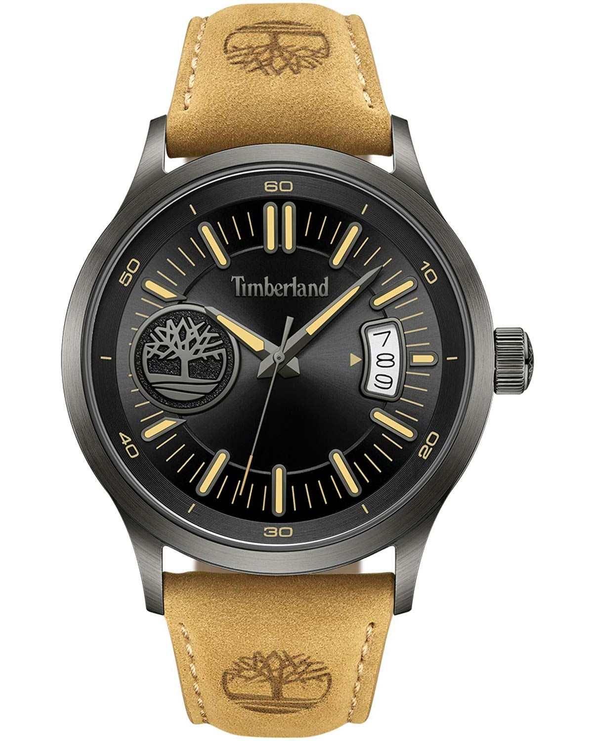 Timberland TIMBERLAND TRUMBUL - TDWGB0041006, Black case with Brown Leather Strap