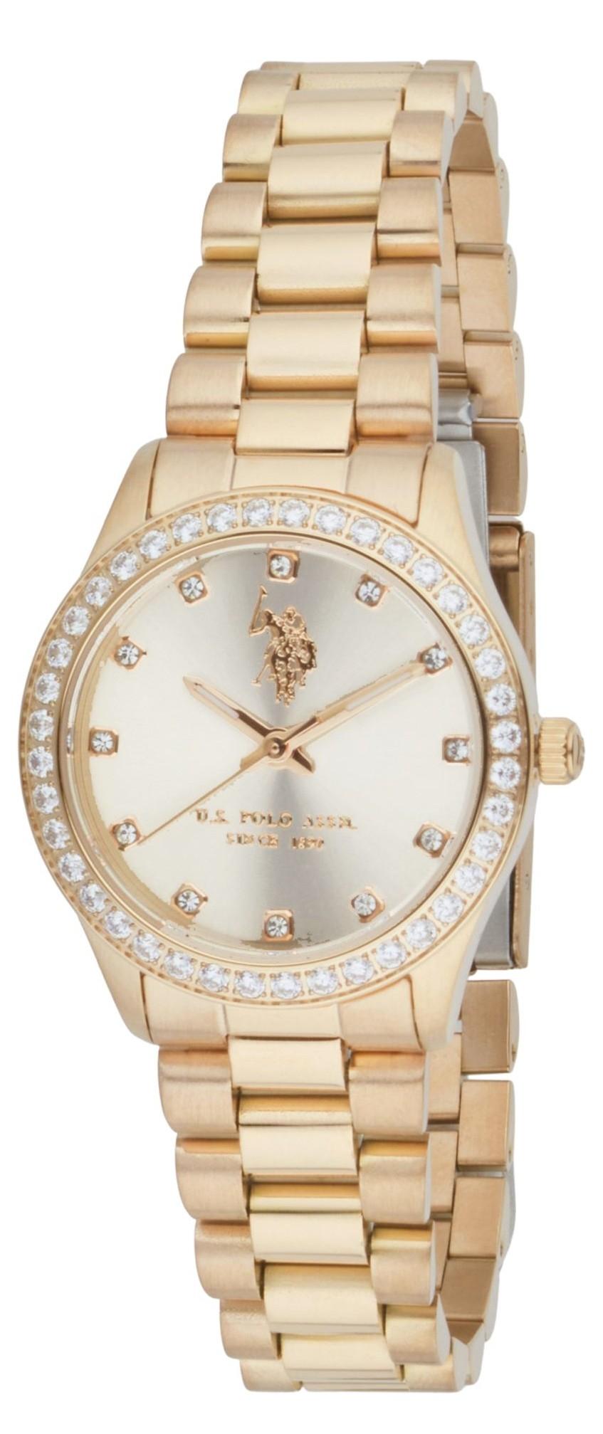  U.S. POLO Felicity Crystals - USP8408YG, Gold case with Stainless Steel Bracelet 2025