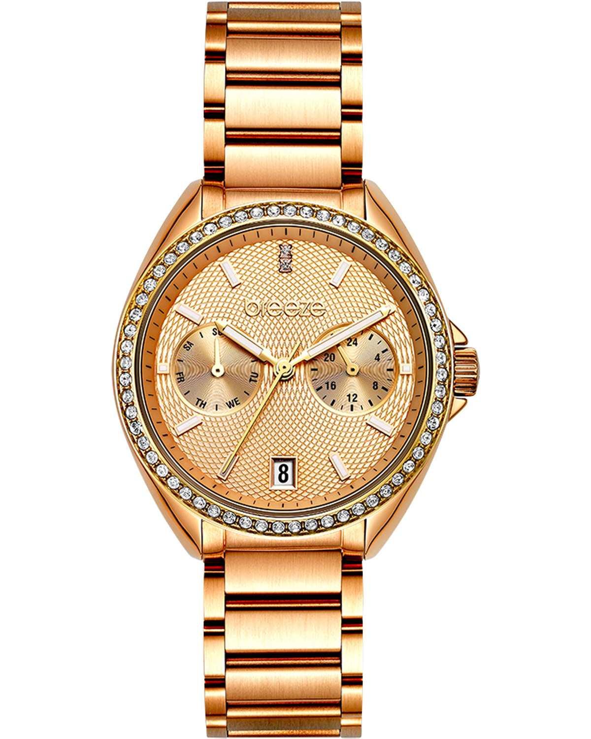 BREEZE Royalisse Crystals - 212161.4, Rose Gold case with Stainless Steel Bracelet