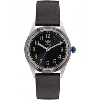 ADIDAS Code Four  - AOSY22528,  Silver case with Black  Leather Strap