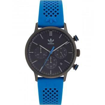 ADIDAS  Code One Chronograph - AOSY22015,  Black case with Blue Rubber Strap