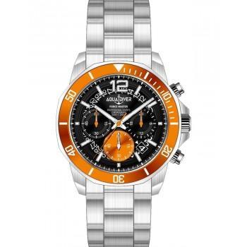 AQUADIVER Force Master Chronograph - SS23086G17 , Silver case with Stainless Steel Bracelet