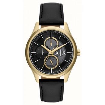 ARMANI EXCHANGE Dante - AX1876, Gold case with Black Leather Strap