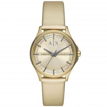 ARMANI EXCHANGE Lady Hampton - AX5271, Gold case with Gold Leather Strap