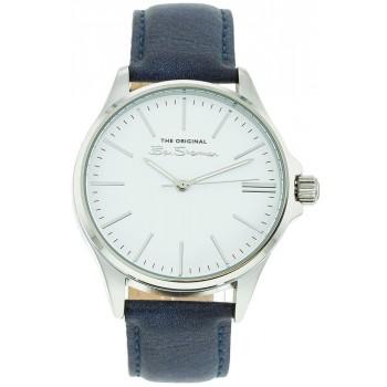 BEN SHERMAN  The Original - BS066U Silver case with Blue Leather Strap