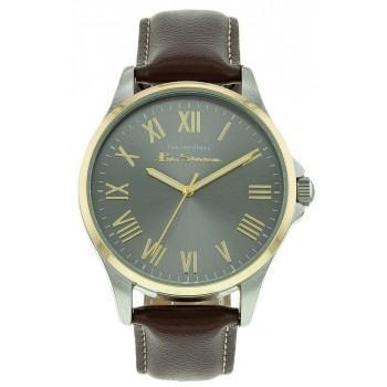 BEN SHERMAN  The Original - BS067BR  Silver case with Brown Leather Strap