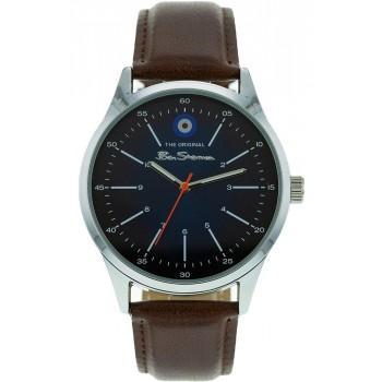 BEN SHERMAN The Originals - BS081UBR,  Silver case with Brown Leather Strap