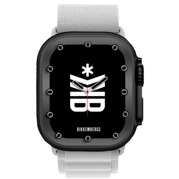 BIKKEMBERGS Smartwatch Big - BK44,  Black case with Grey Fabric Strap 