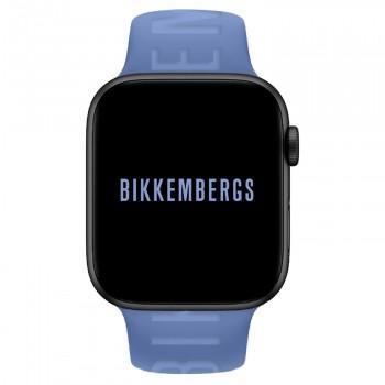 BIKKEMBERGS Smartwatch Medium - BK35  Black case with Light Blue Rubber Strap 