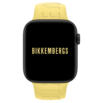 BIKKEMBERGS Smartwatch Medium - BK37  Black case with Yellow Rubber Strap 
