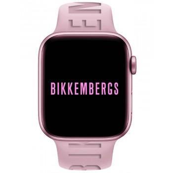 BIKKEMBERGS Smartwatch Small - BK02,  Pink case with Pink Rubber Strap 
