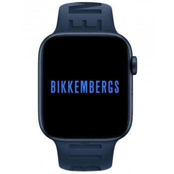BIKKEMBERGS Smartwatch Small - BK04,  Blue case with Blue Rubber Strap 
