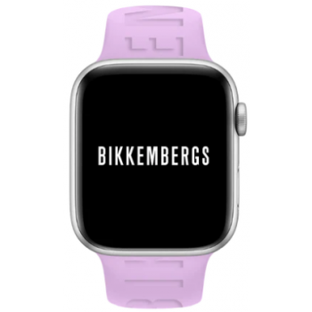 BIKKEMBERGS Smartwatch Small - BK29,  Silver case with Fuchsia Pink Strap 