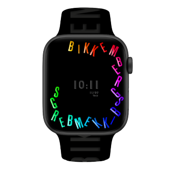 BIKKEMBERGS Smartwatch Small - BK45,  Black case with Black Rubber Strap 