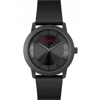 BOSS Ensure - 1530273,  Black case with Black Leather Strap