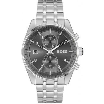 BOSS Skytravel Chronograph - 1514151,  Silver case with Stainless Steel Bracelet