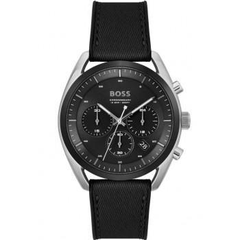 BOSS Top Chronograph - 1514091,  Silver case with Black Fabric Strap