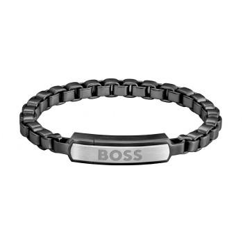BOSS Βραχιόλι από ανοξείδωτο ατσάλι Black 1580598M