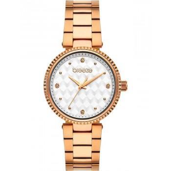 BREEZE Bossy Crystals - 212341.4,  Rose Gold case with Stainless Steel Bracelet