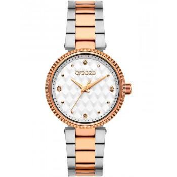 BREEZE Bossy Crystals - 712341.4,  Rose Gold case with Stainless Steel Bracelet